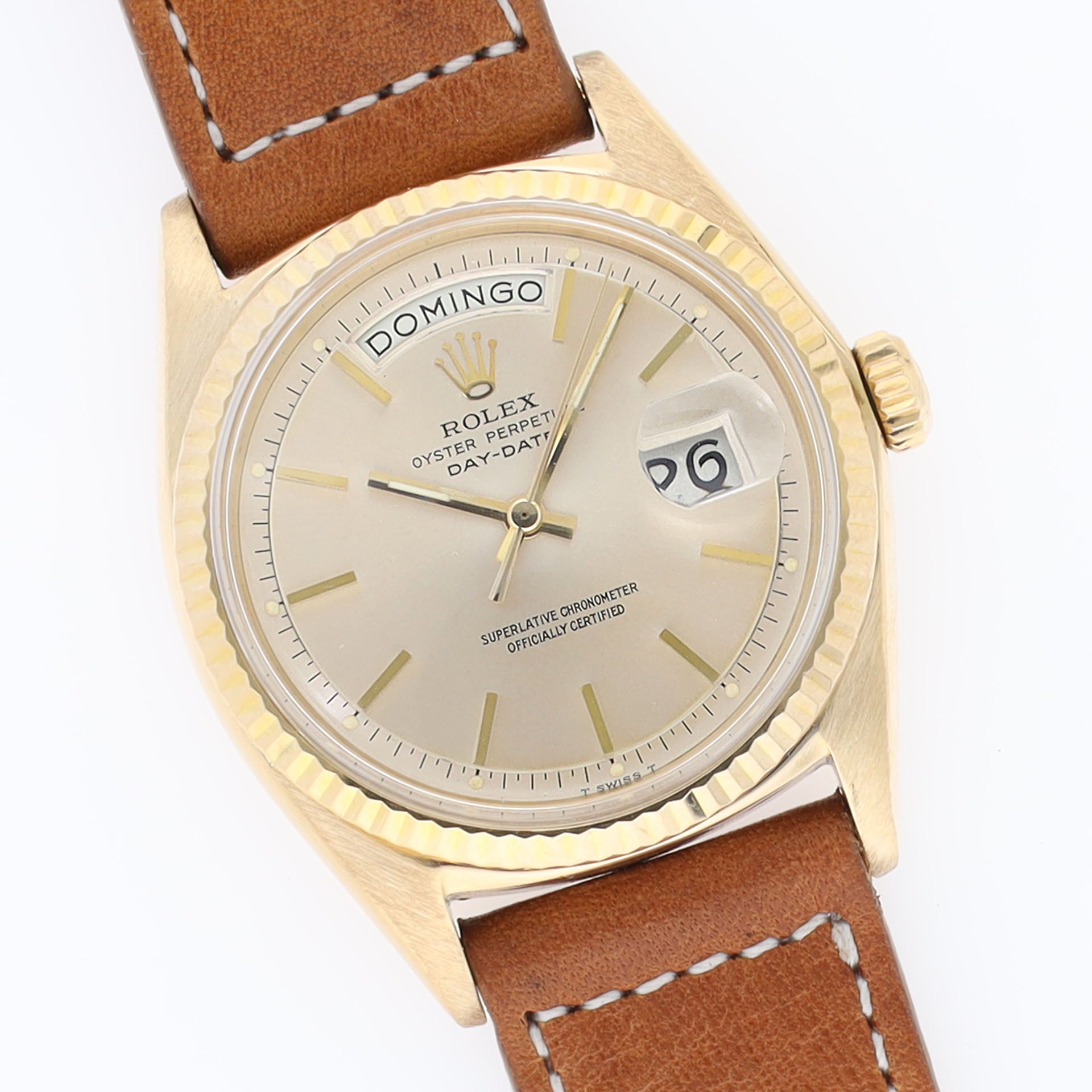 Rolex Day-Date 1803 Yellow Gold Cream Soleil Dial