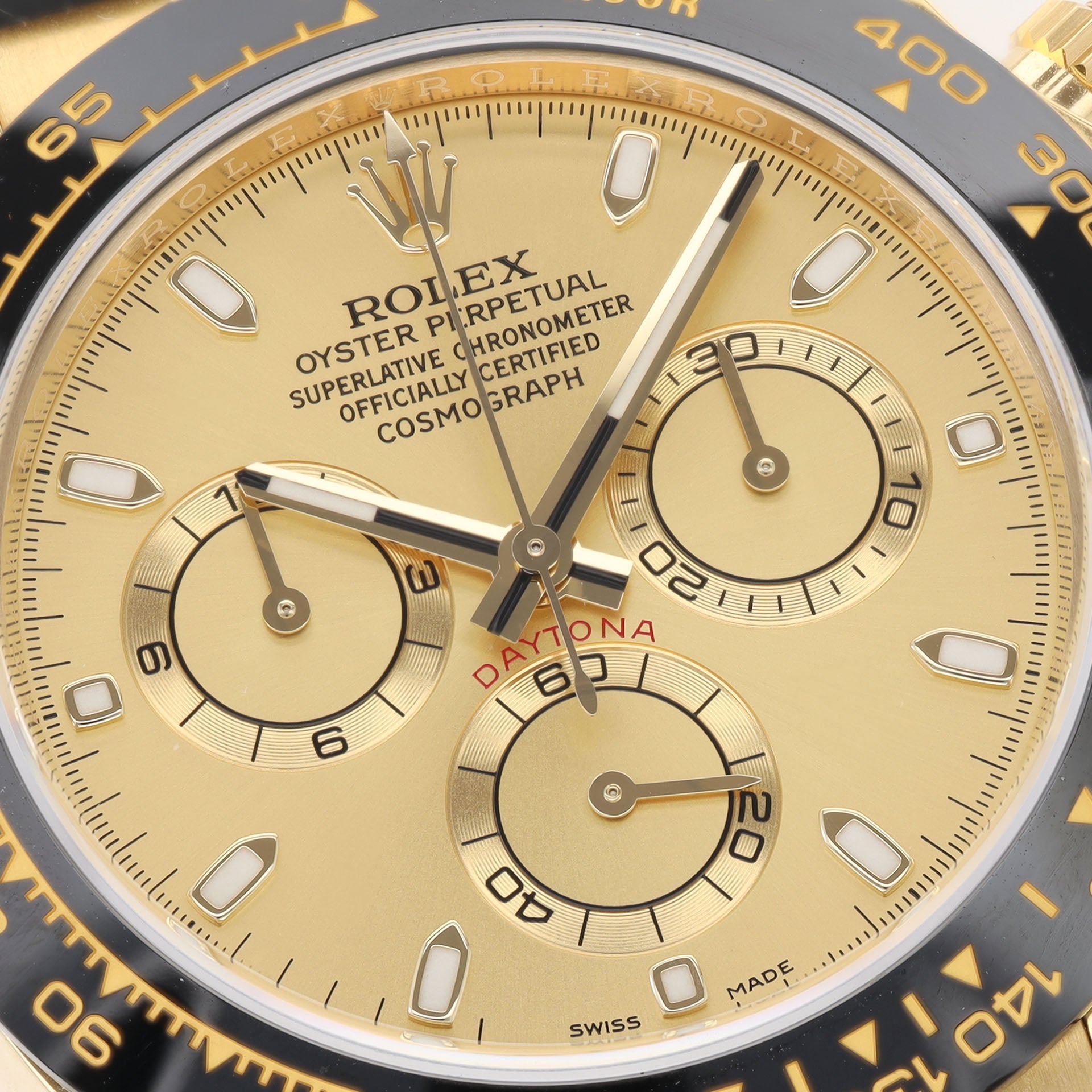 Rolex Daytona 116518LN Yellow Gold Case Ceramic Bezel Full Set