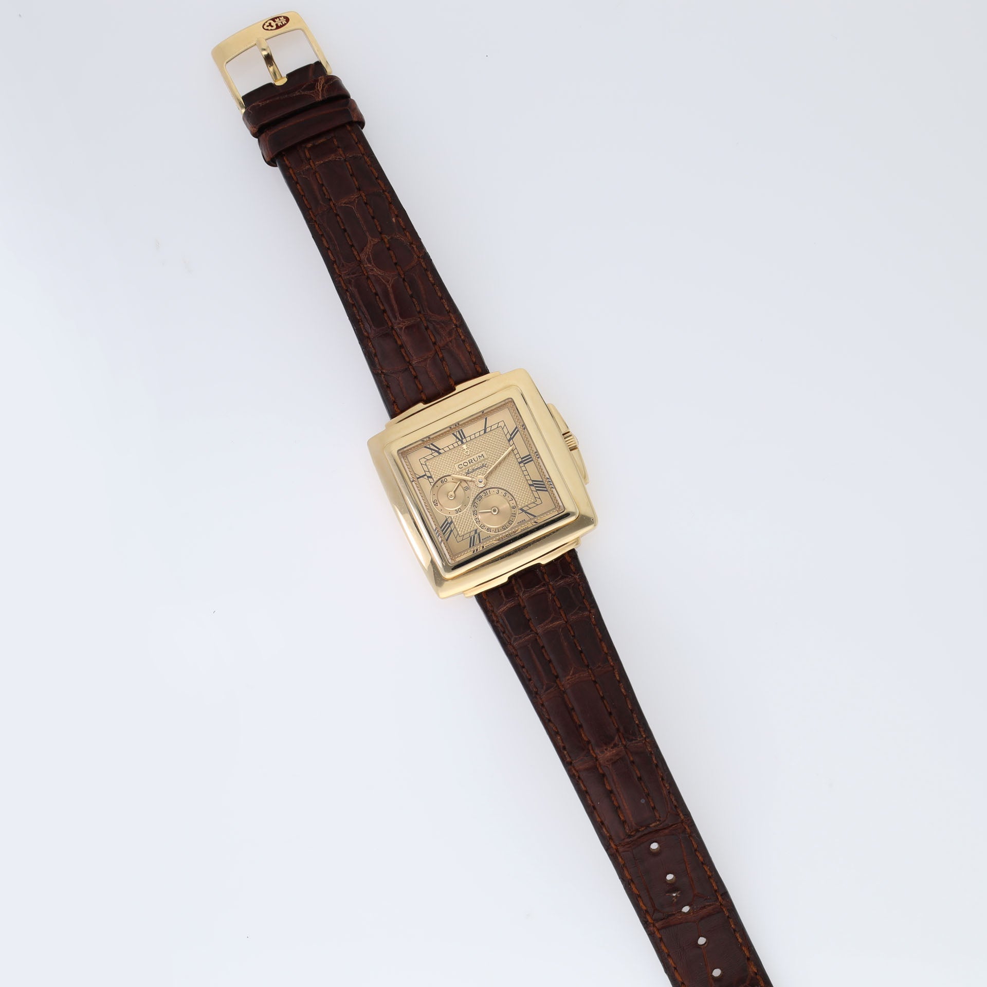 Corum Quadratus 74.121.56 Yellow Gold Square Dress Watch