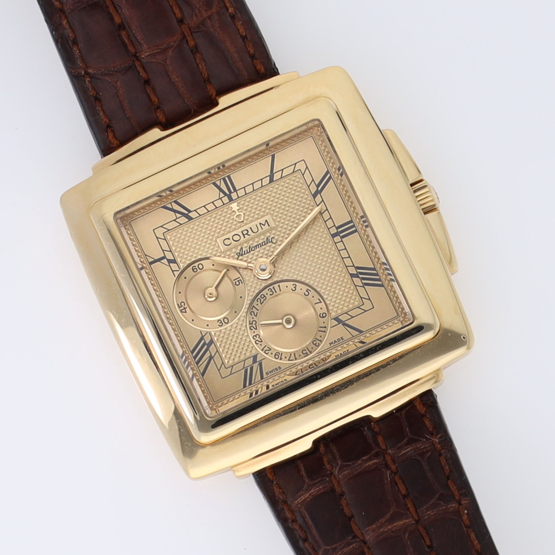 Corum Quadratus 74.121.56 Yellow Gold Square Dress Watch