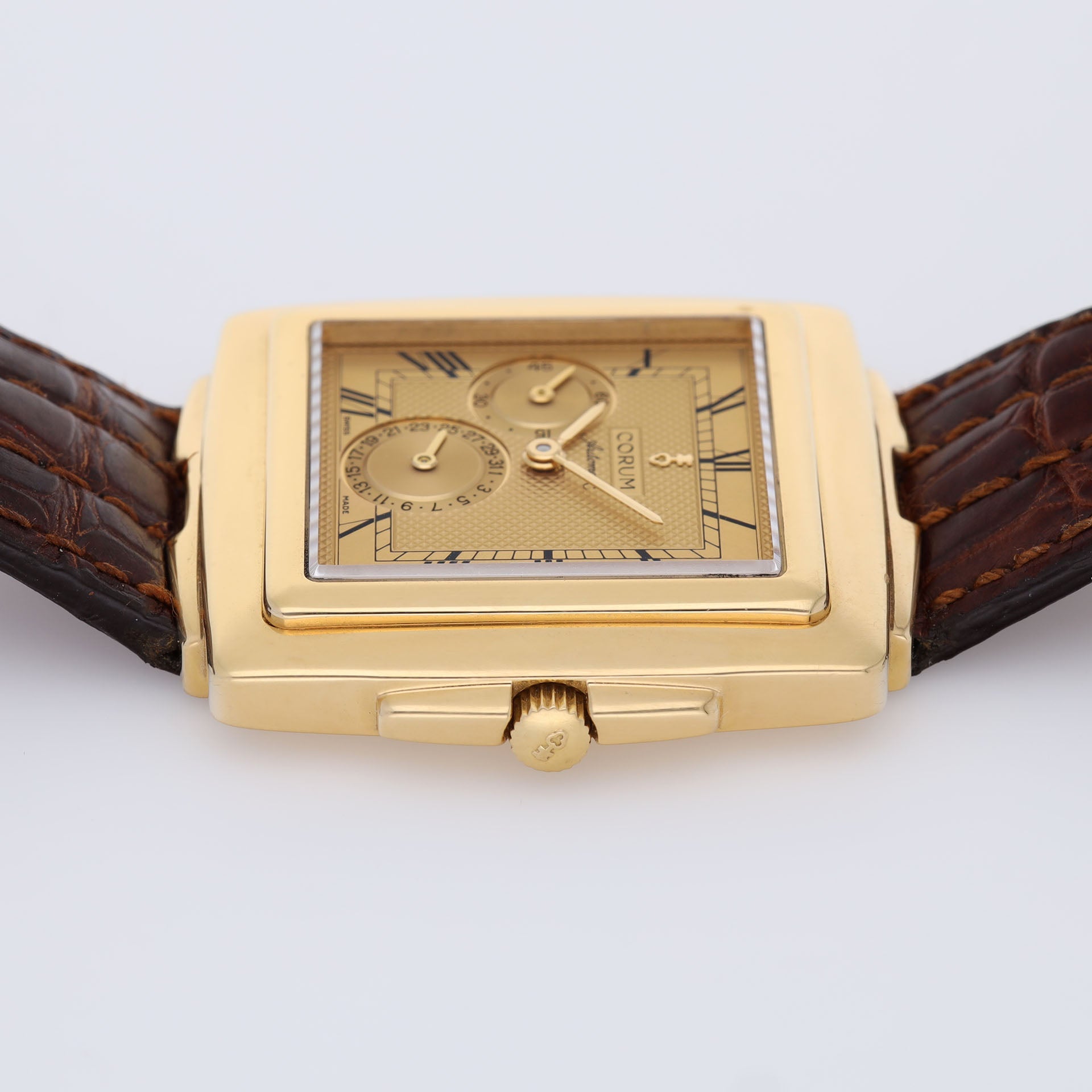 Corum Quadratus 74.121.56 Yellow Gold Square Dress Watch