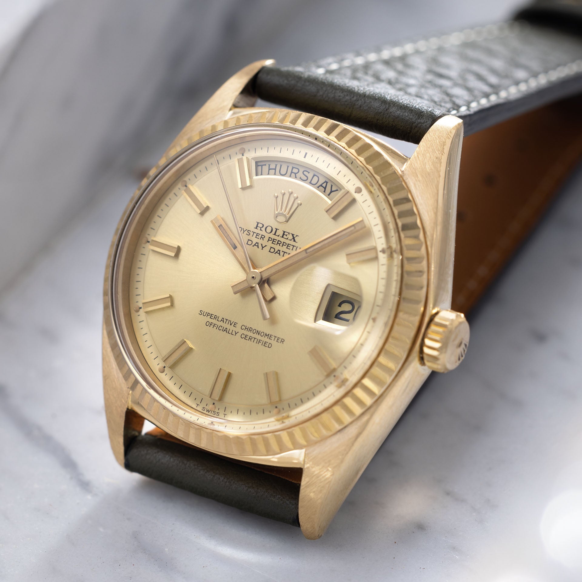 Rolex Day-Date 1803 Yellow Gold Wide Boy Dial 