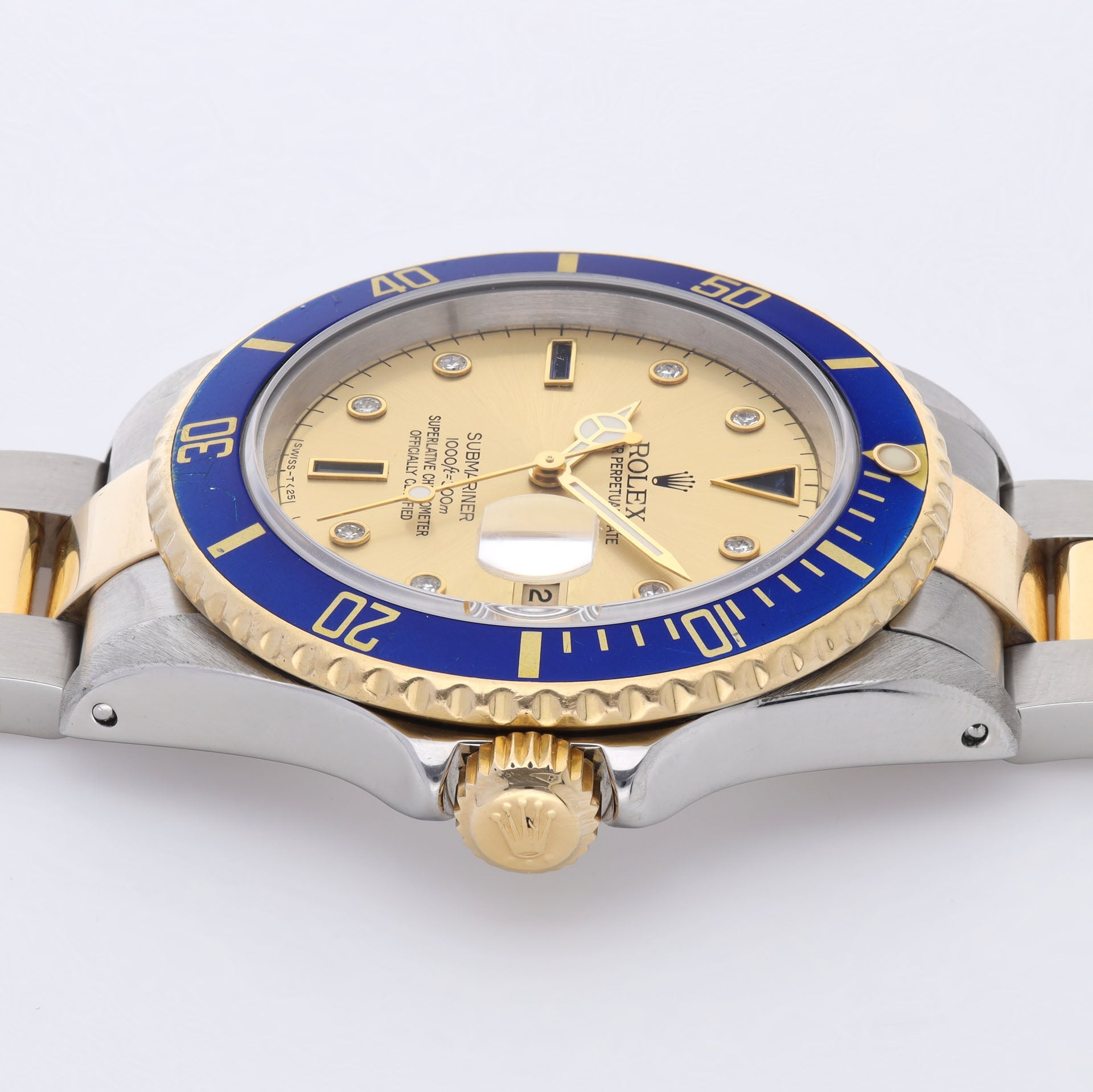 Rolex Submariner Date 16613 Blue Bezel Sultan Dial