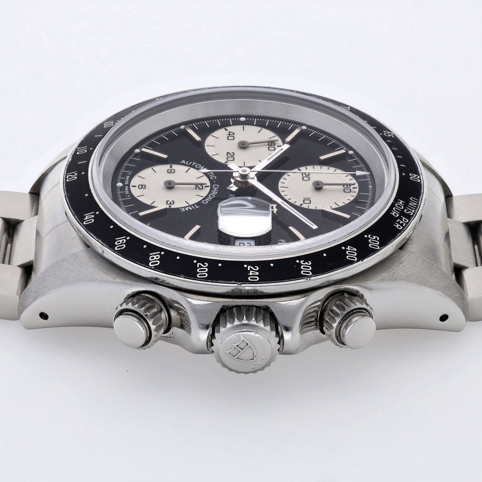 Tudor Prince Date Chronograph 79260 Small Block Black Dial