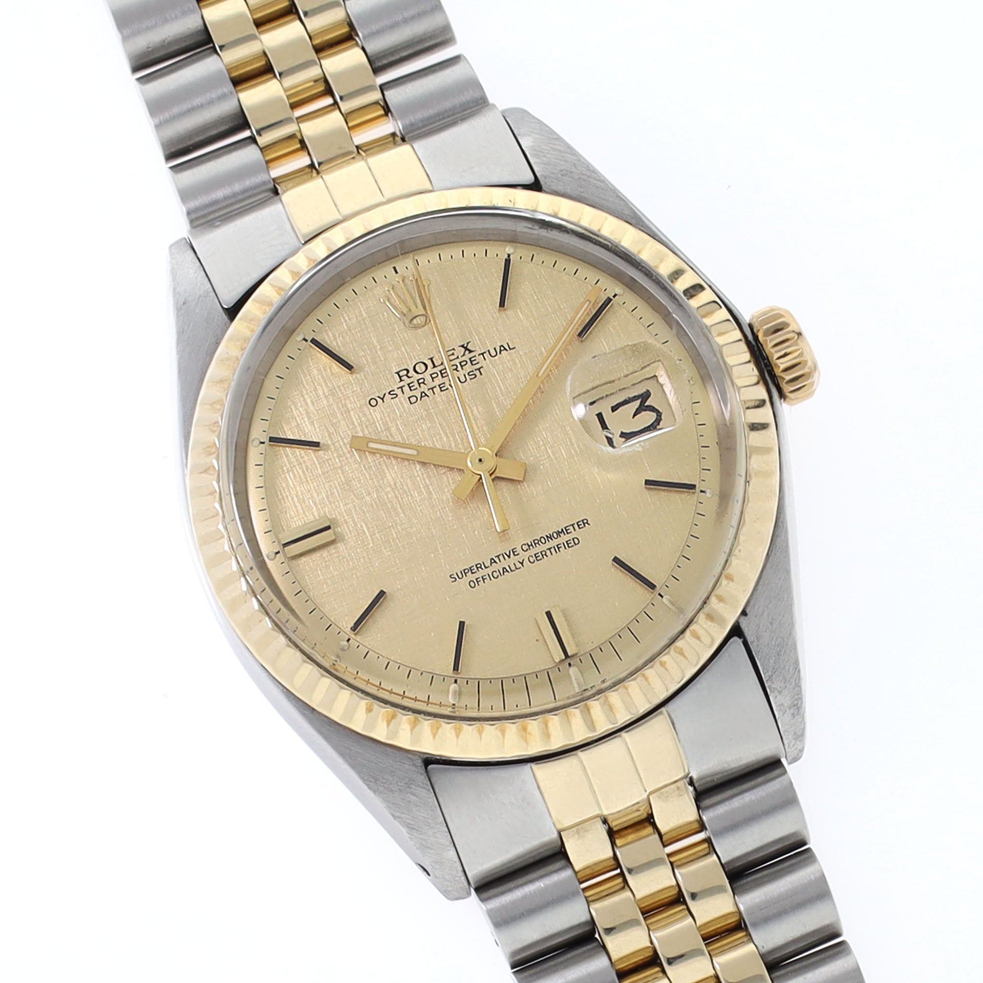 Rolex Datejust 1601 Steel and Gold Linen Dial