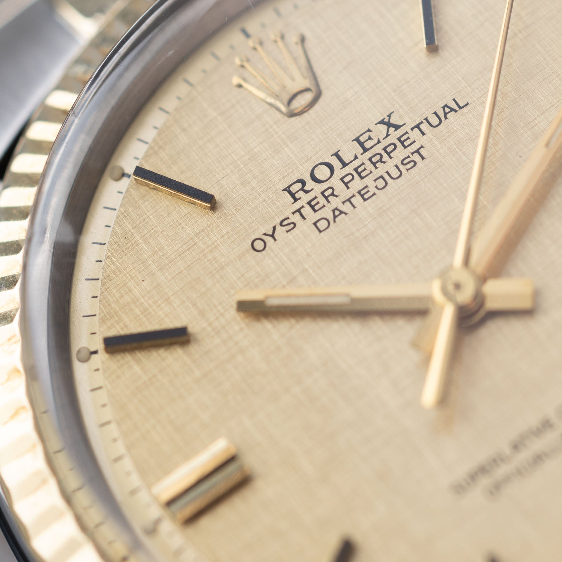 Rolex Datejust 1601 Steel and Gold Linen Dial