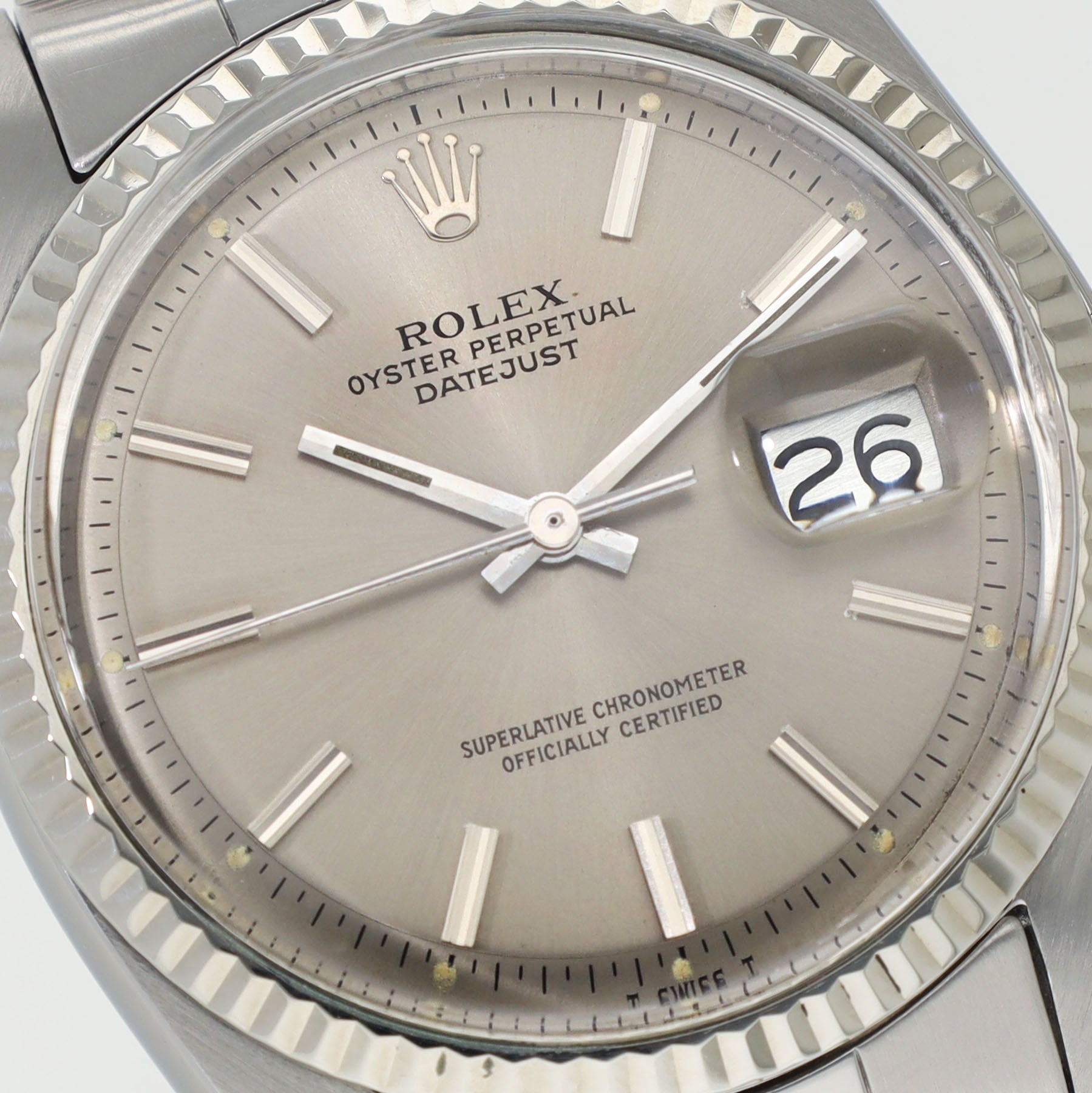 ROLEX DATEJUST 1601 PALE GREY DIAL