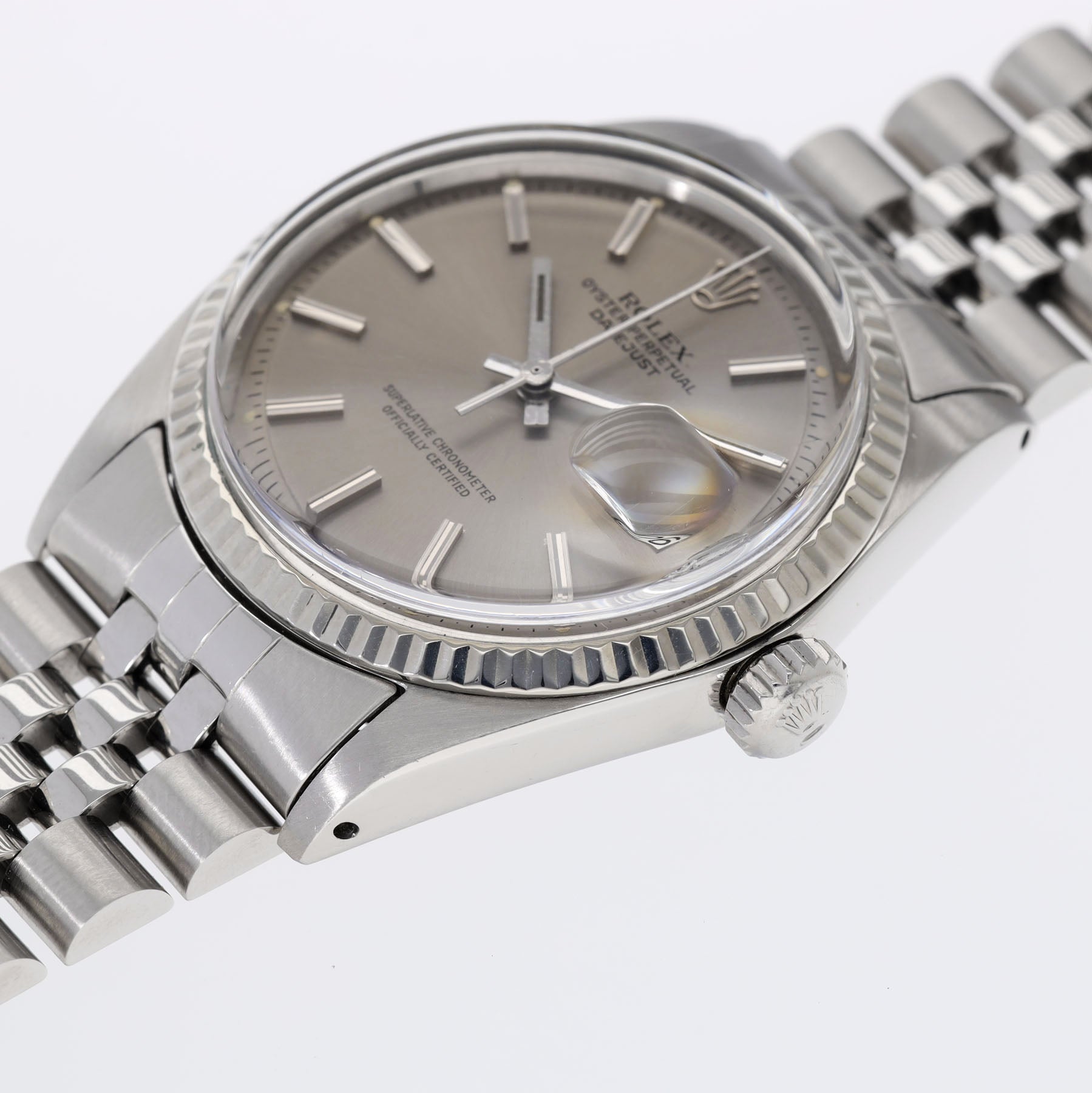 ROLEX DATEJUST 1601 PALE GREY DIAL