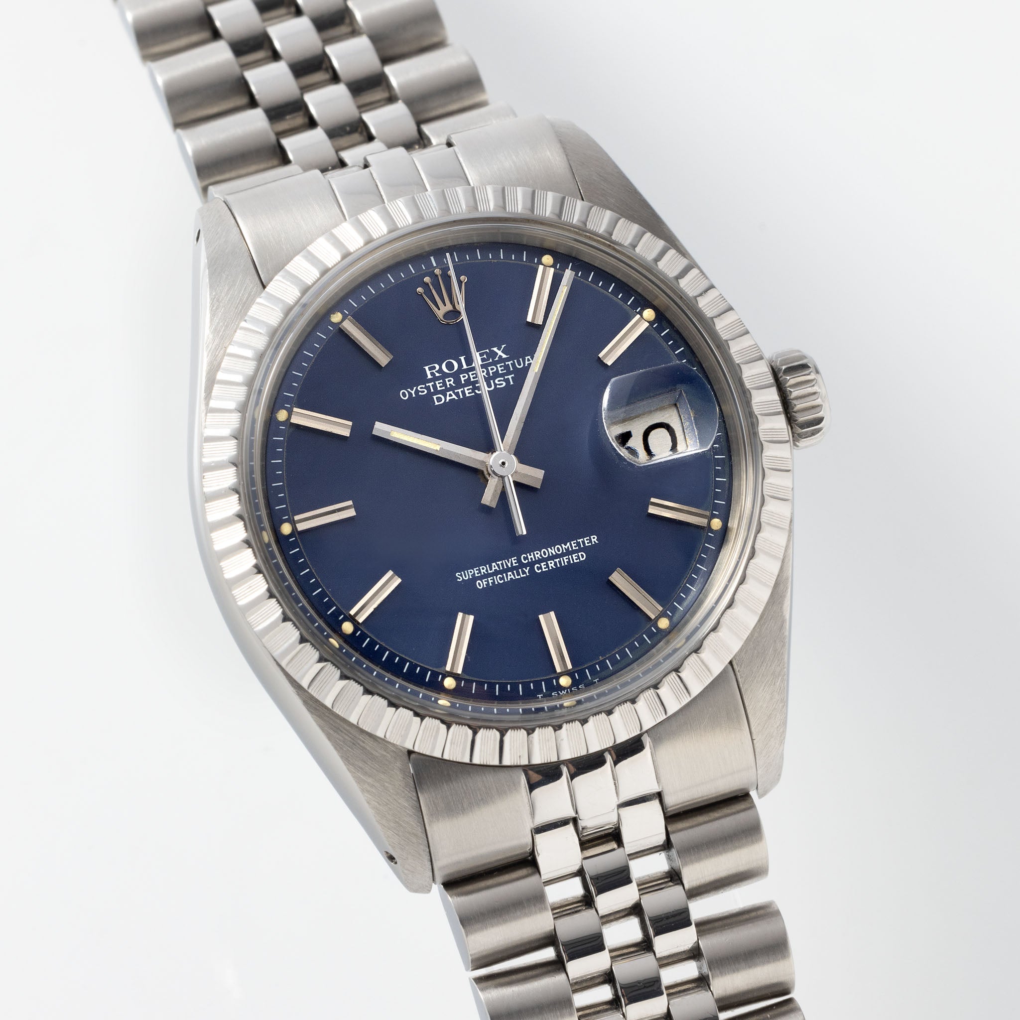 Rolex Datejust Blue Dial with Original Guarantee Paper ref 1603