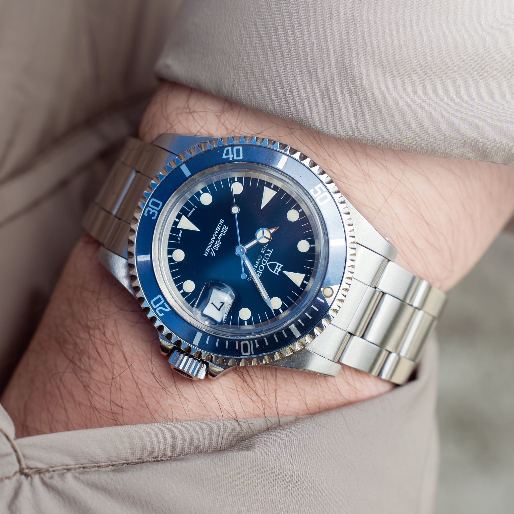 Tudor Submariner Date Blue Dial Ref 79090