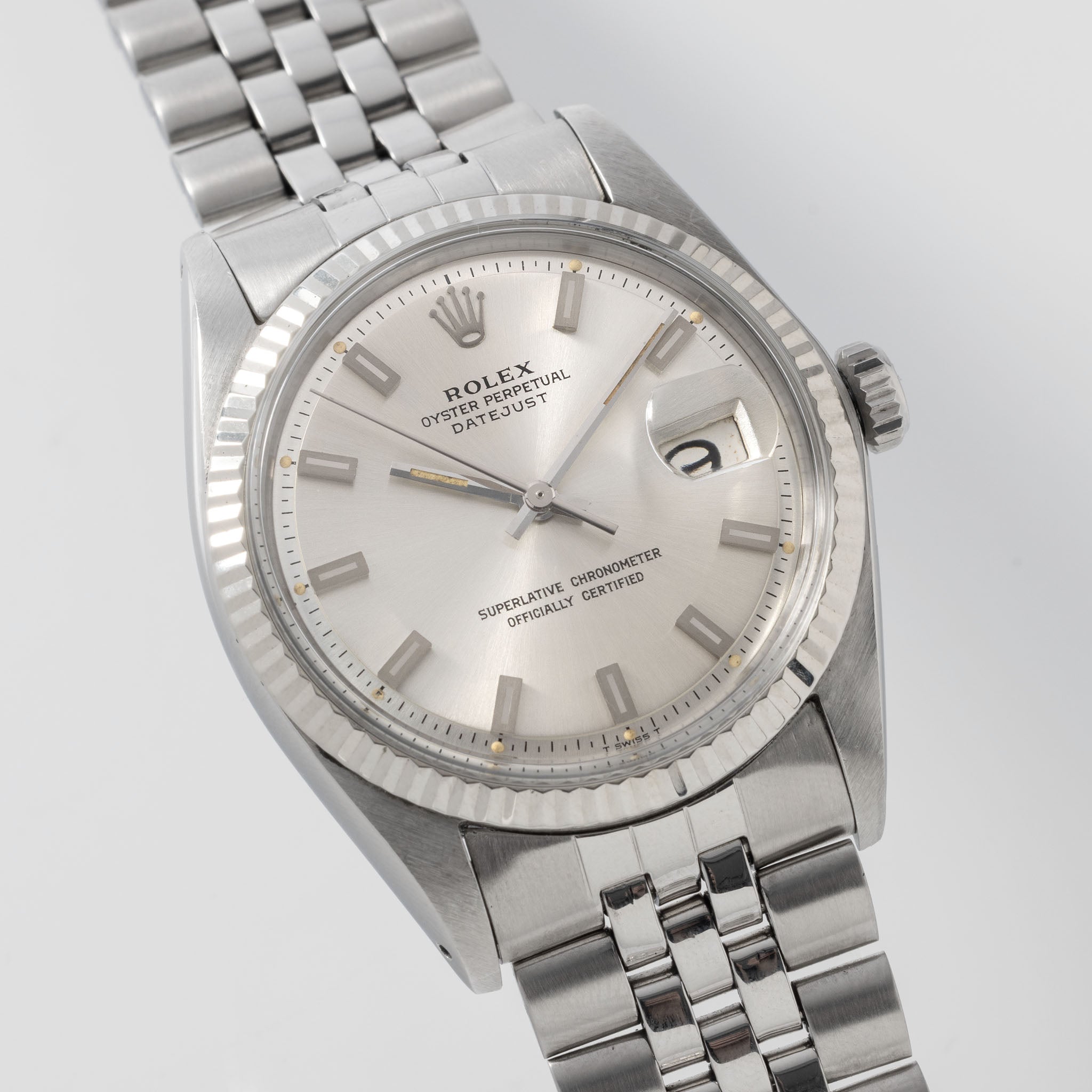 Rolex Datejust 1601 rare Singer Block Markers dial