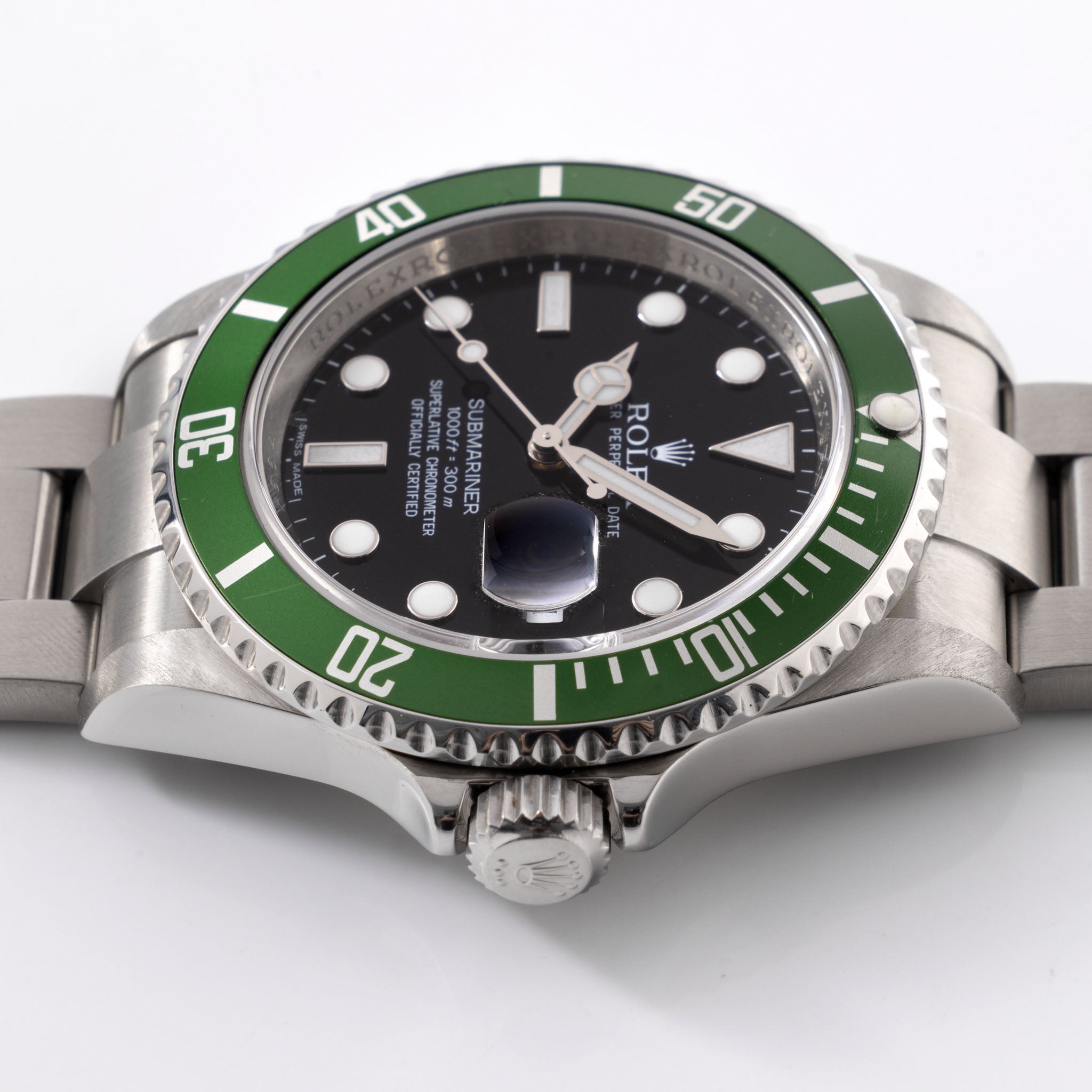 Rolex Submariner Date Green Bezel Box and Papers Ref 16610LV 