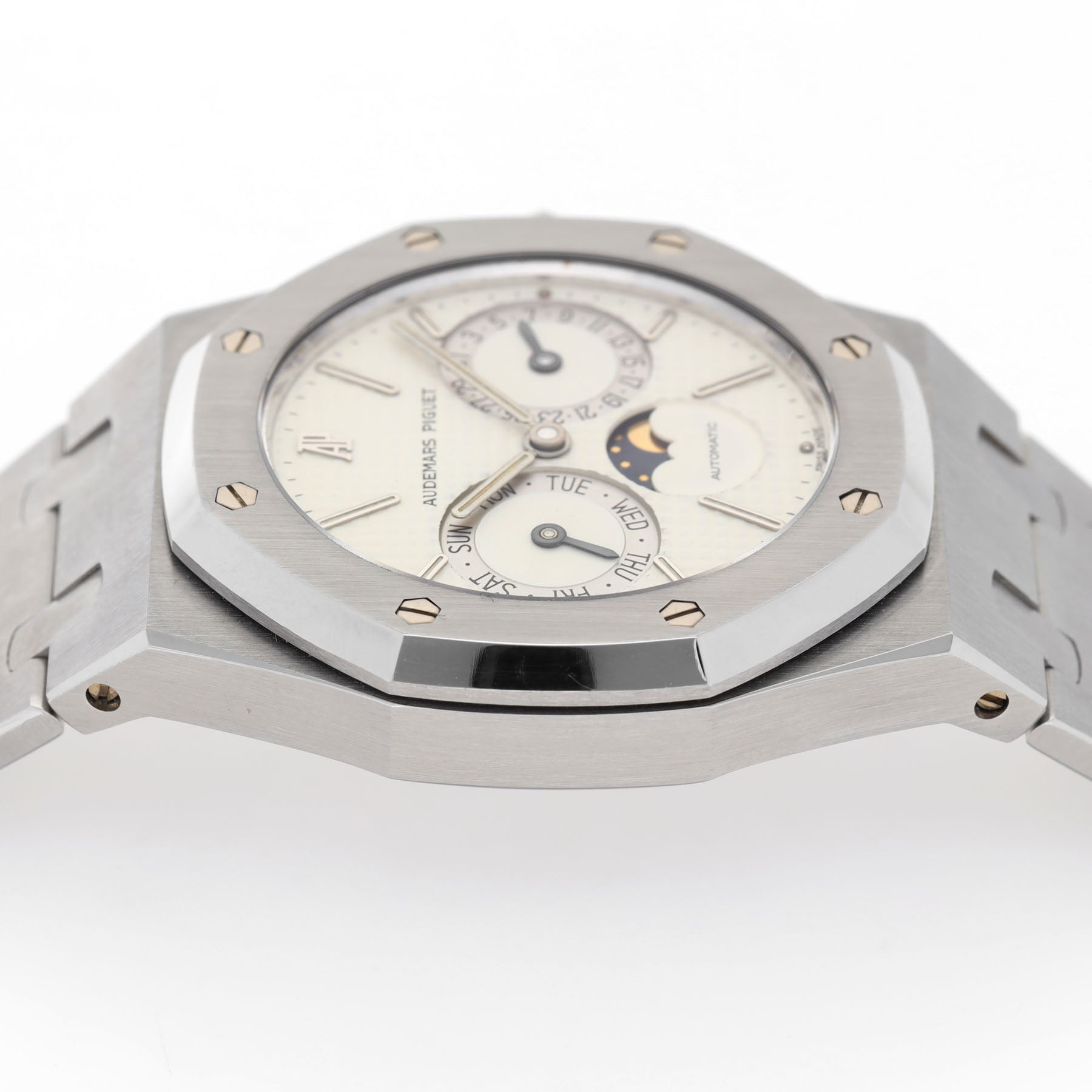 Audemars Piguet Royal Oak Day Date Moonphase ref 25594ST Cream dial 