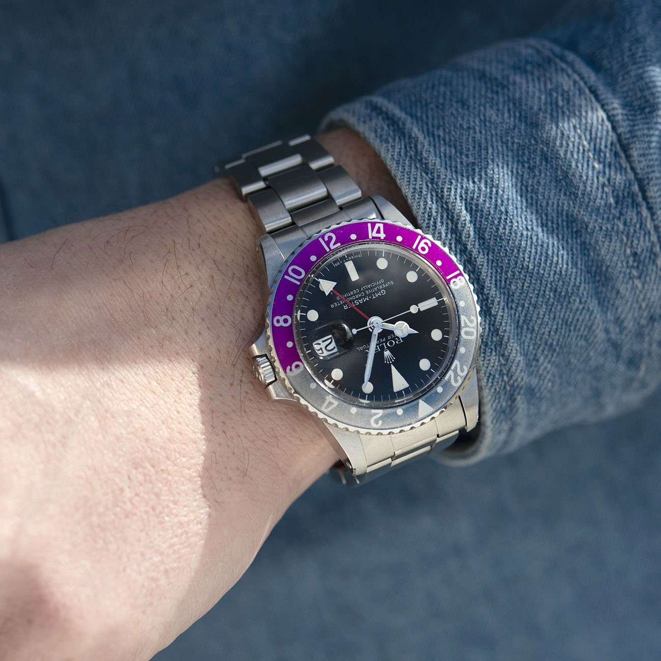 Rolex 1675 GMT Master Mk5 Maxi Dial Pink Lady