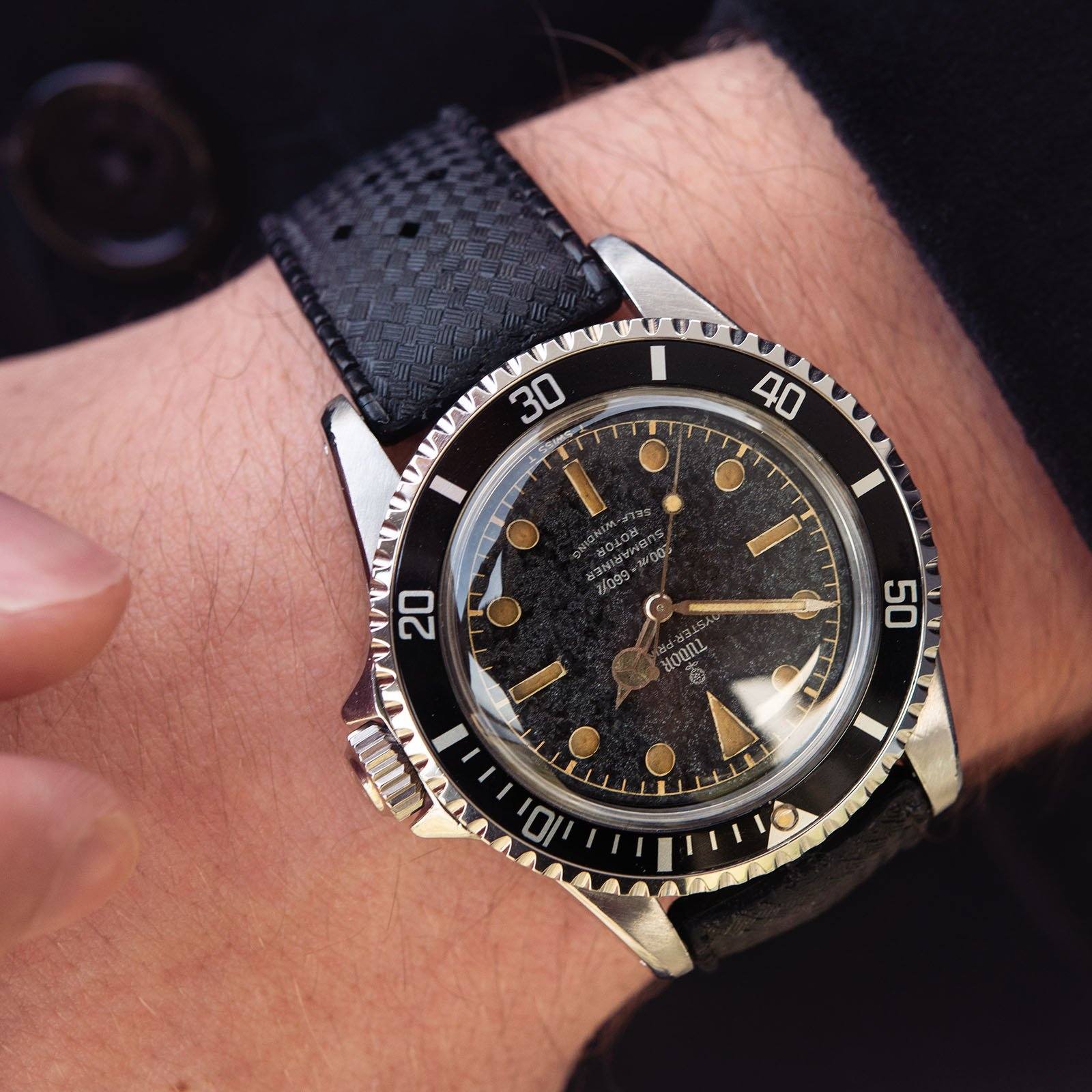 Tudor Pointed Submariner Ref 7928 with British Royal Navy History