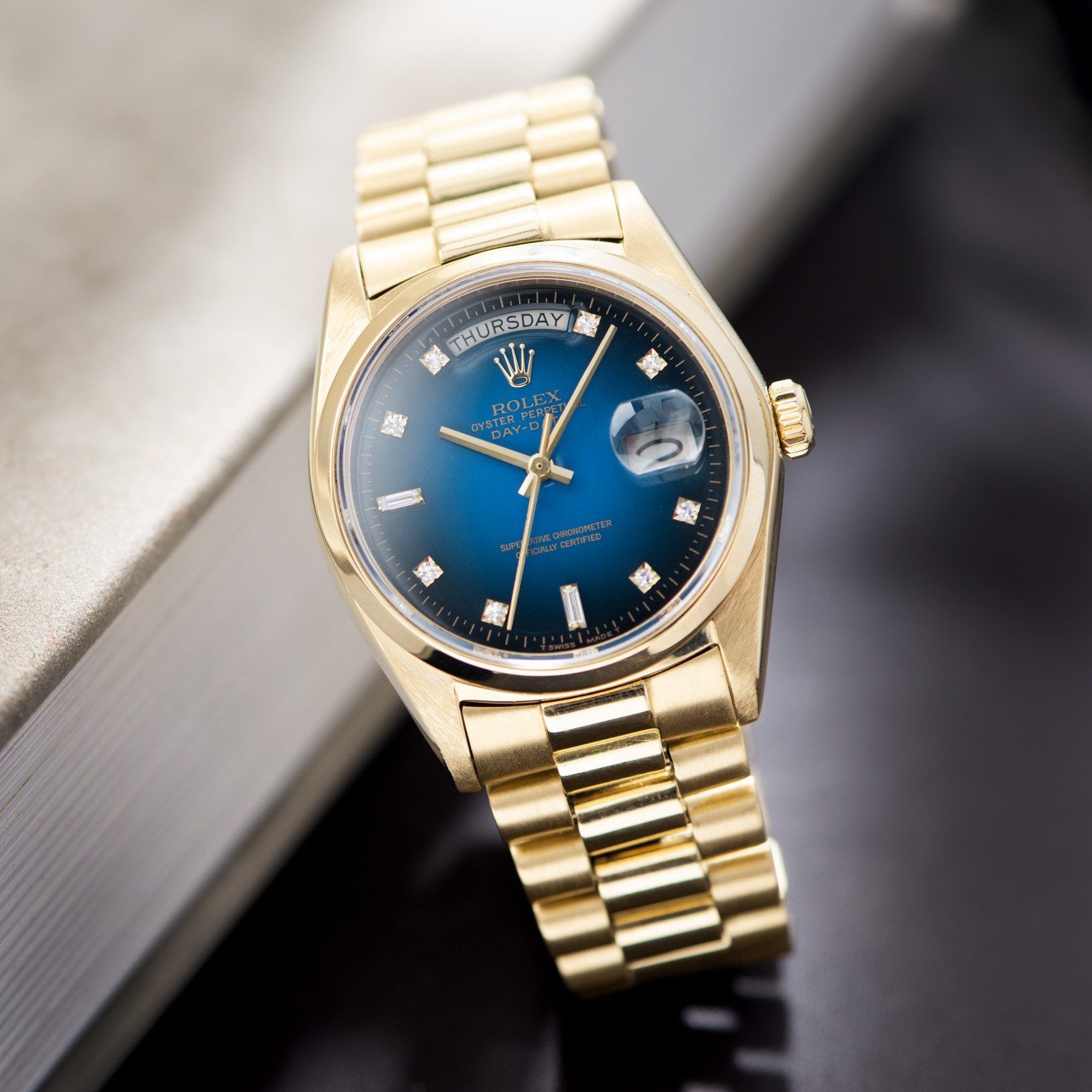 Rolex Day-Date Blue Dégradé Dial 18028