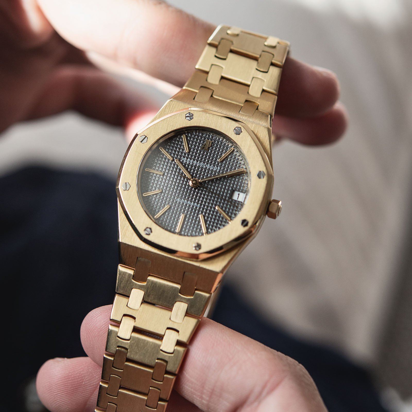 Audemars Piguet Royal Oak Yellow Gold Grey Dial 4100 BA