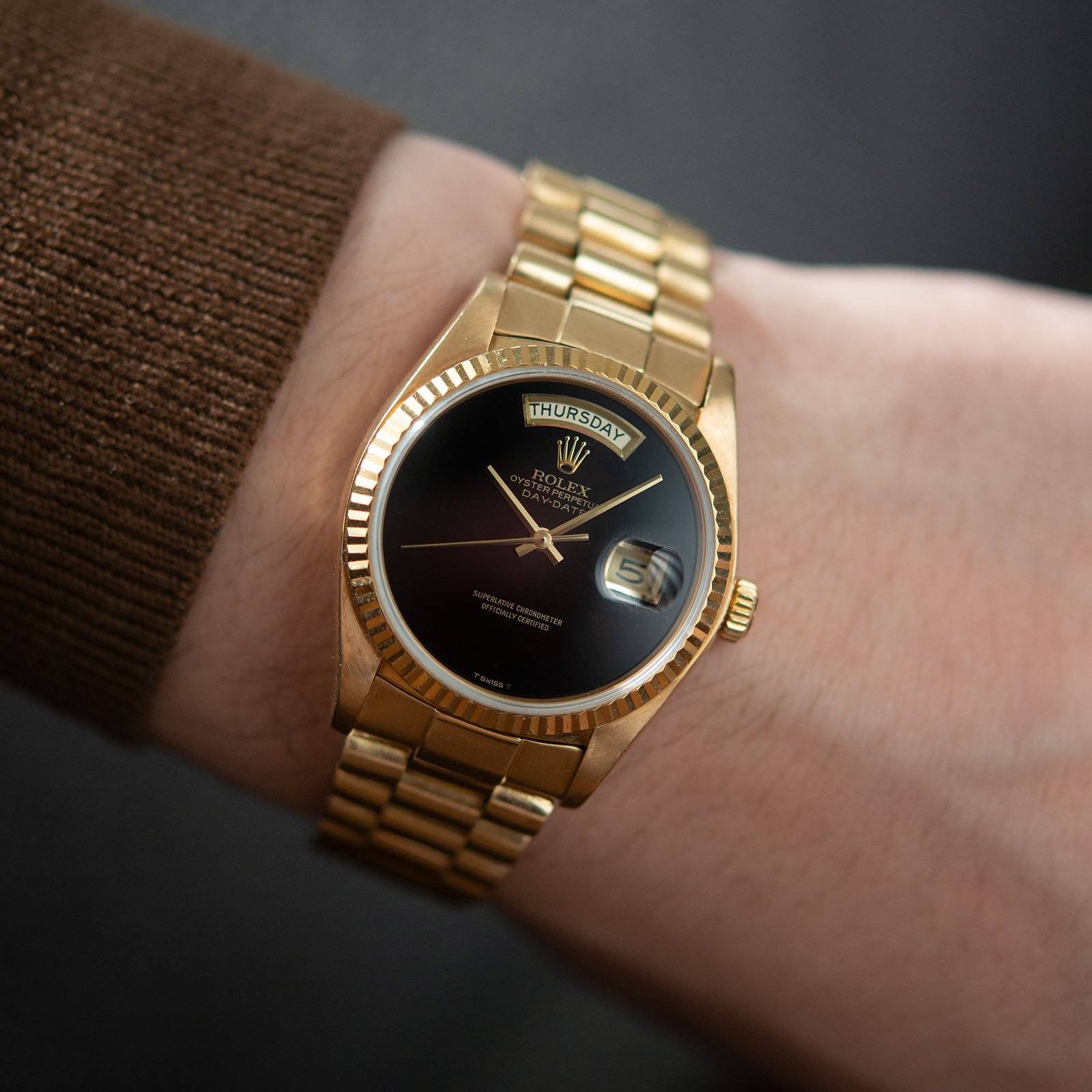 Rolex Day-Date Onyx Dial 18038