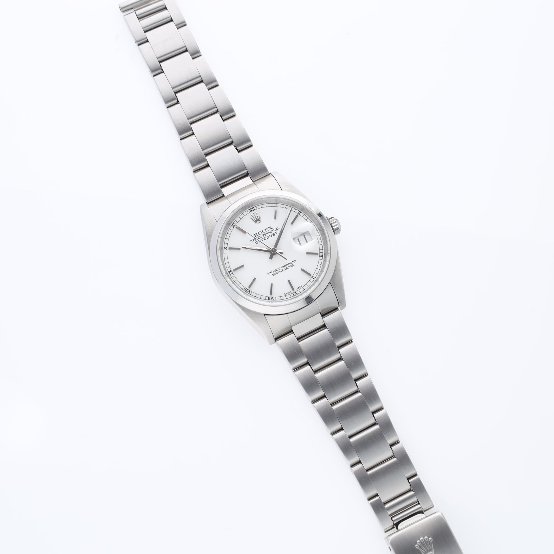 Rolex Datejust 16200 White Dial with Rolex Guarantee Paper