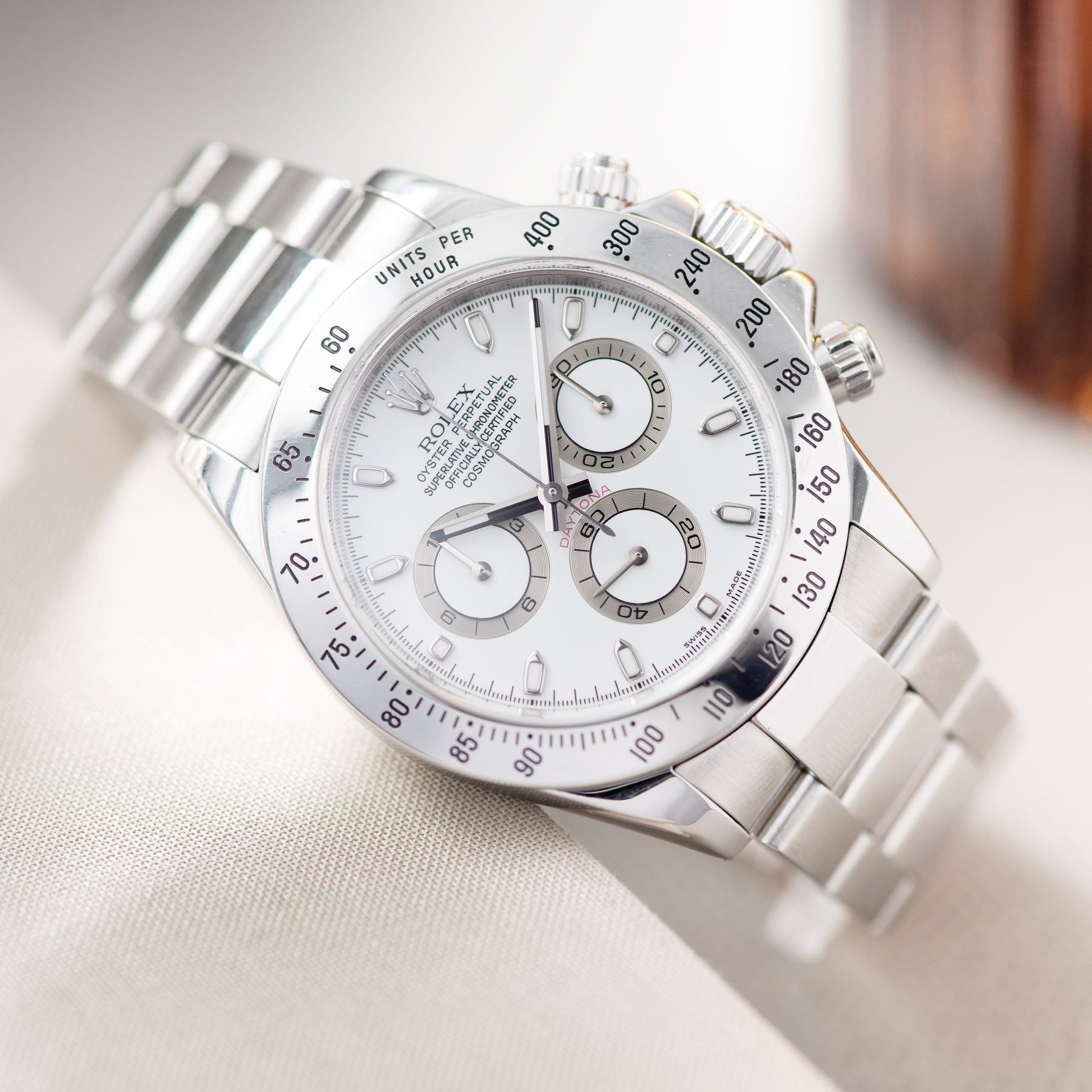 Rolex Daytona Steel 116520 White Dial with Guarantee